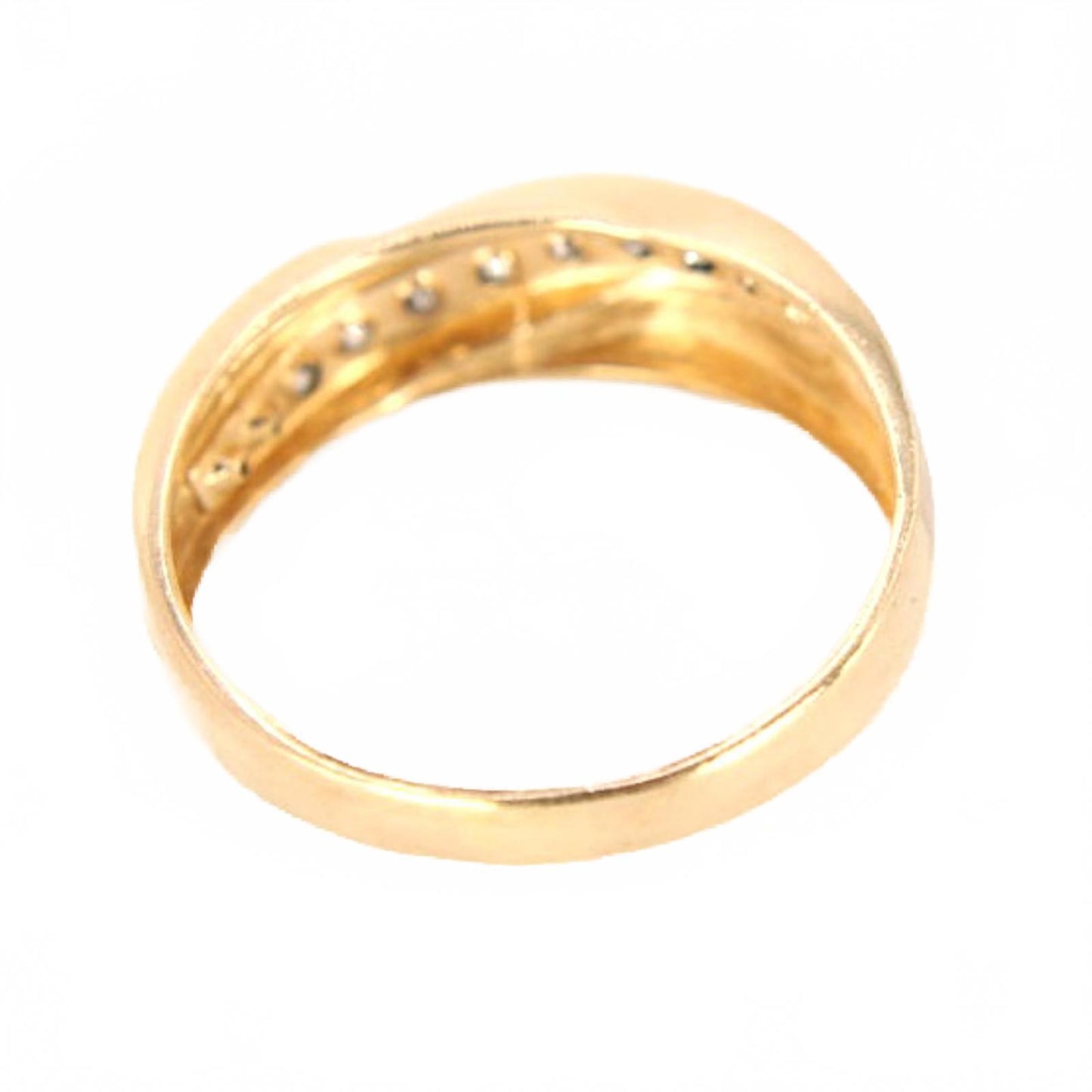 Men’s 10kt Two Tone Yellow White Gold Diamond Channel Set Ring 0.36ct Size 11.5