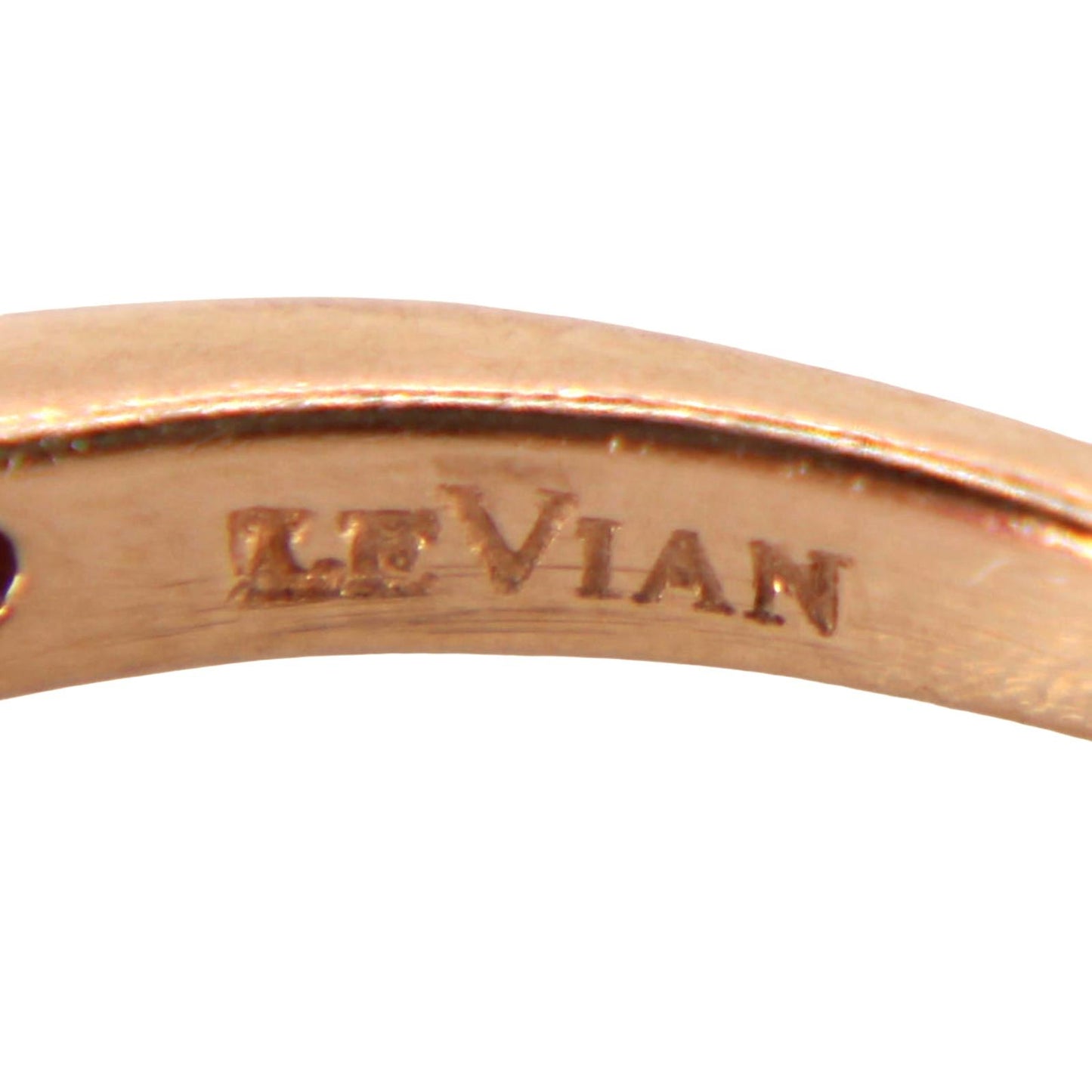 LeVian Passion Ruby Vanilla Diamond Strawberry Gold Ring Size 5