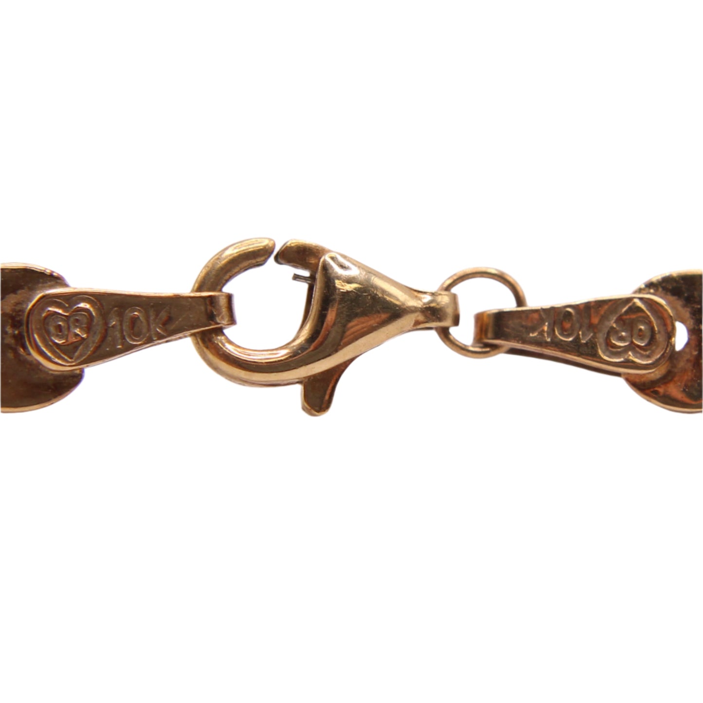 OroAmerica 10kt Yellow Gold Crossover X Puffed Link Statement Necklace