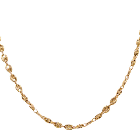 *SOLD* 10kt Yellow Gold Mariner Gucci Puffed Link Chain Necklace 20"