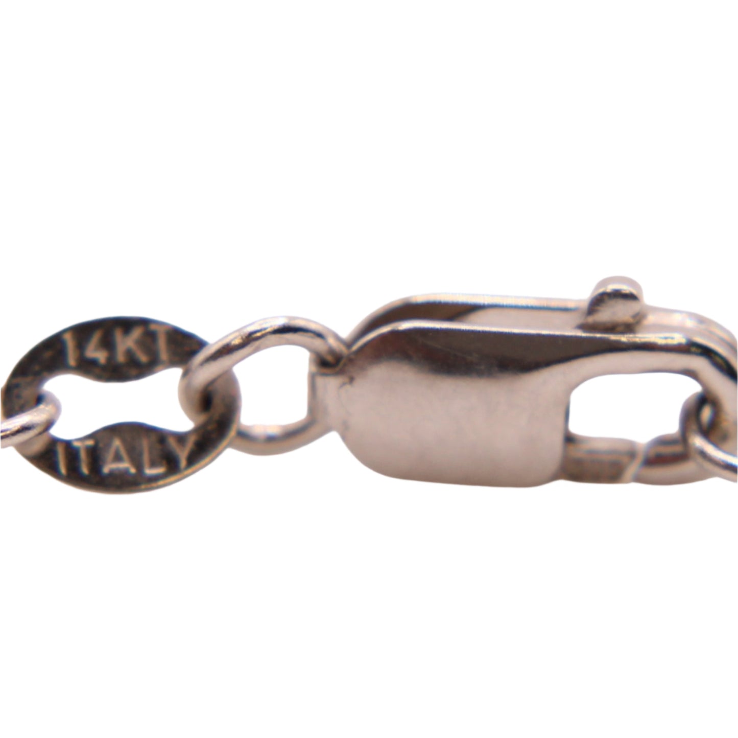 14kt White Gold Venetian Box Link Chain Necklace 18"