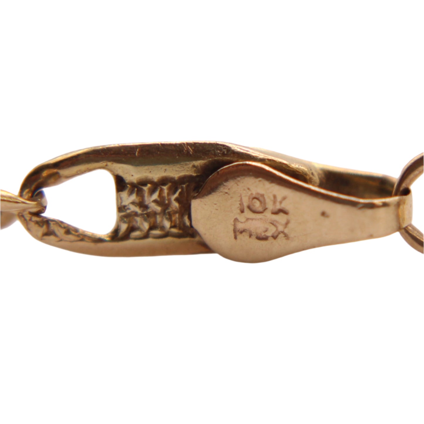 10kt Tri Gold Unisex Valentina Yellow White Rose Chain Link Necklace 26"