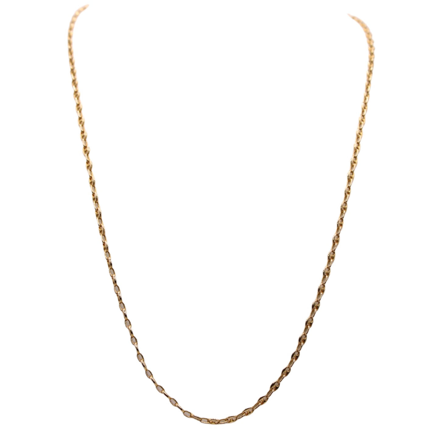 14kt Yellow Gold Solid Mariner Gucci Link Chain Necklace Unisex 21.75"