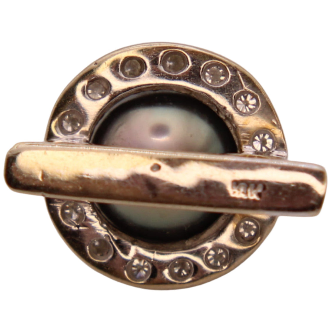 18kt White Gold Diamond Halo Tahitian Pearl 2-Way Pendant