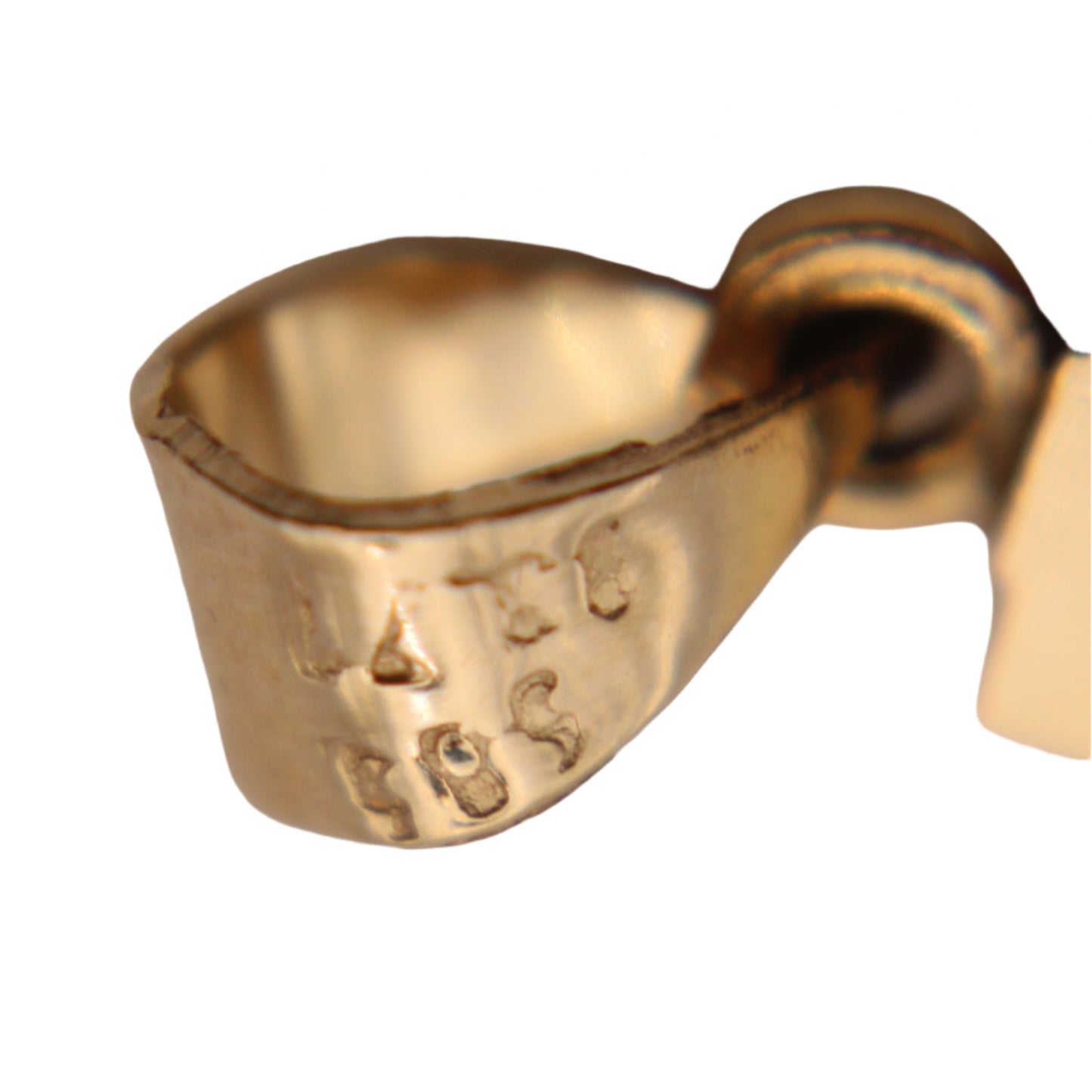 14kt Yellow Gold Textured Religious Cross Charm Pendant