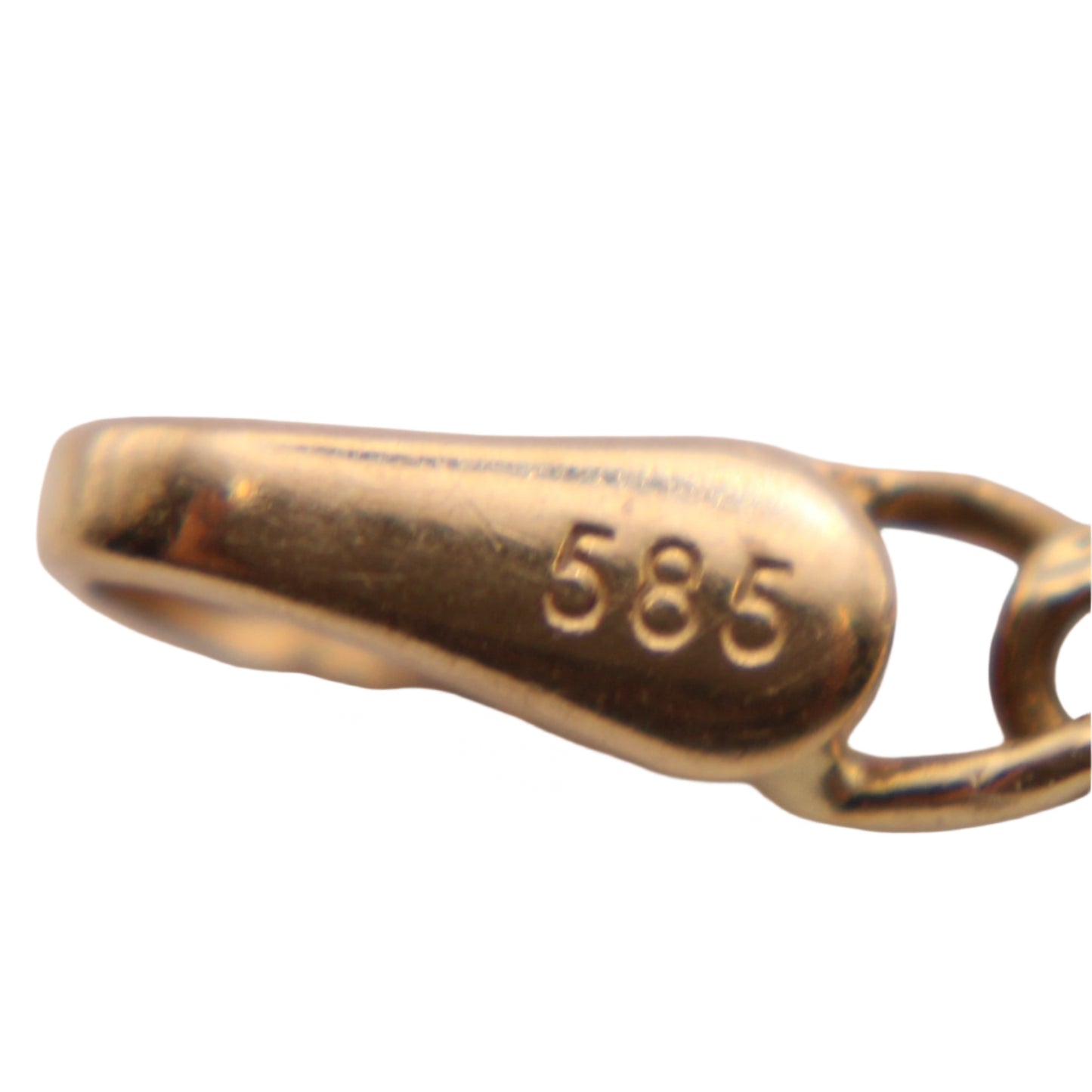 14kt Yellow Gold Micro Cuban Curb Link Chain Bracelet 7"