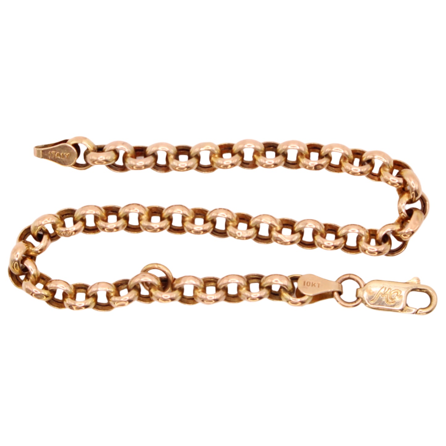 Michael Anthony 10kt Rose Gold Rolo Chain Link Bracelet 6.5"