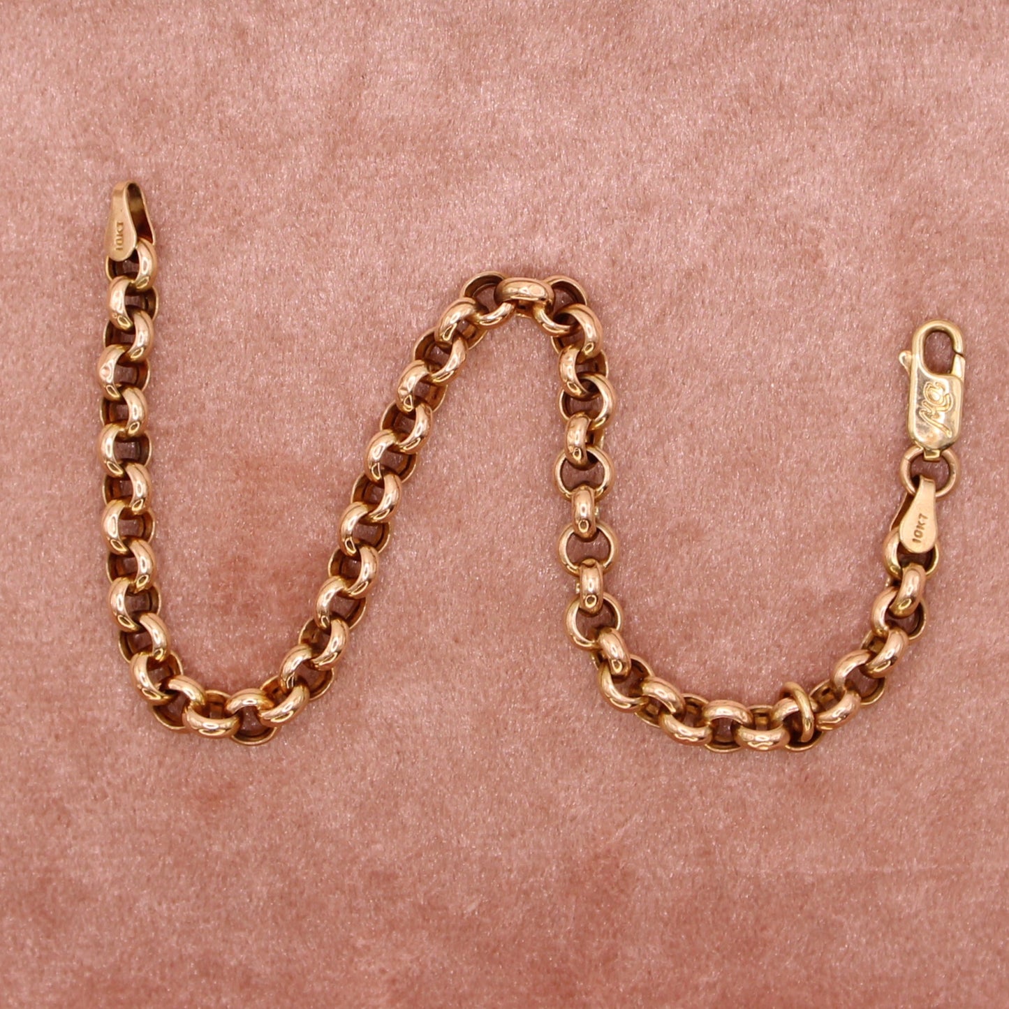 Michael Anthony 10kt Rose Gold Rolo Chain Link Bracelet 6.5"