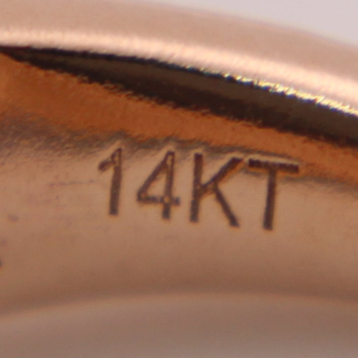 LeVian 14kt Diamond Strawberry Rose Gold Chocolate Nude Blackberry Bypass Ring - 7