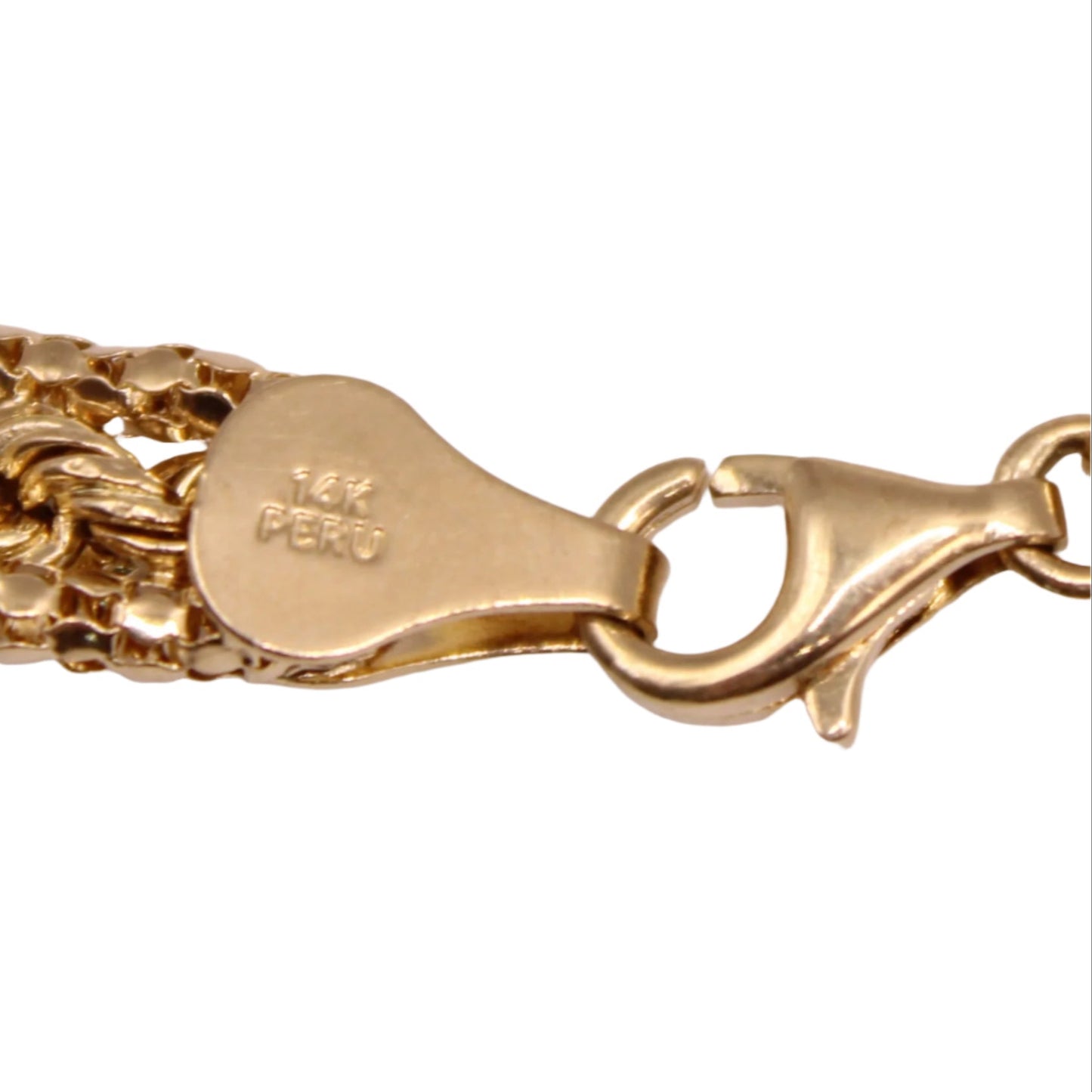 14kt Yellow Gold Rope & Popcorn Link Mixed Chain Bracelet