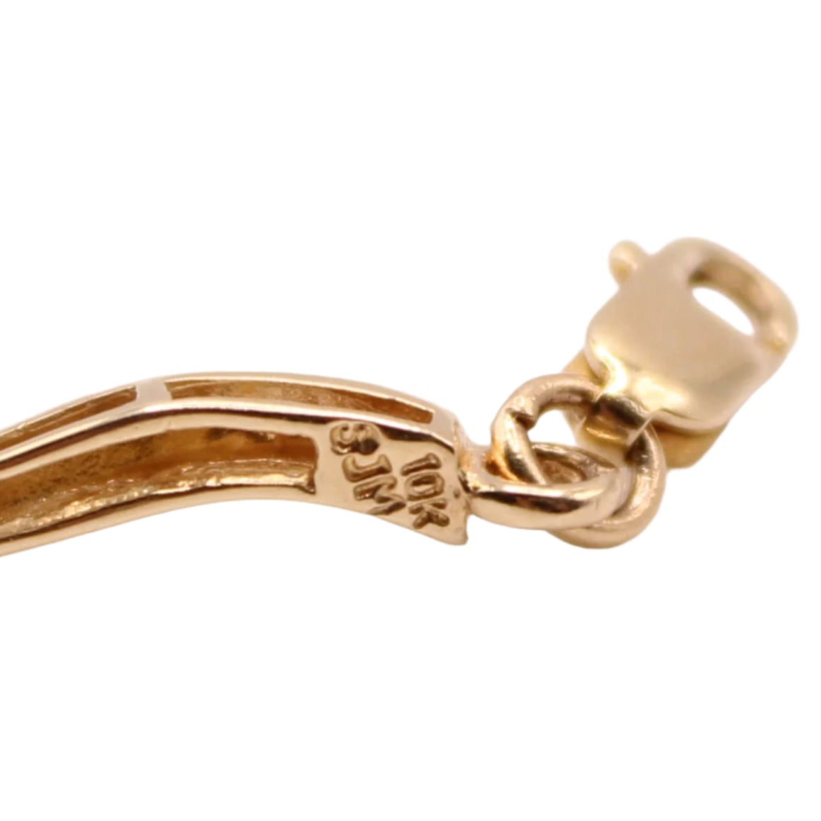 10kt Yellow Gold Diamond 0.35CT Wavy Curve Chain Link Bracelet 6.5"