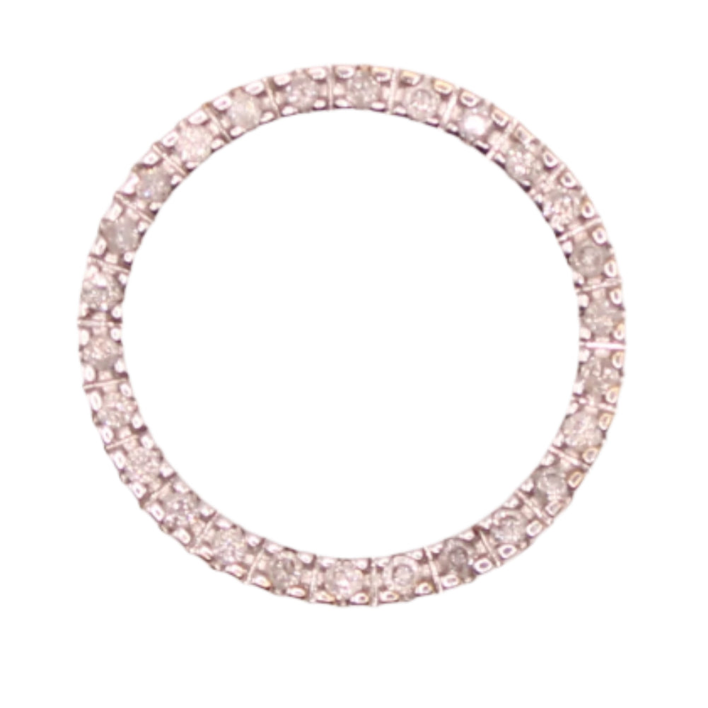 Alwand Vahan 10kt Two Tone Yellow White Gold 0.33CT Diamond Eternity Circle Pendant