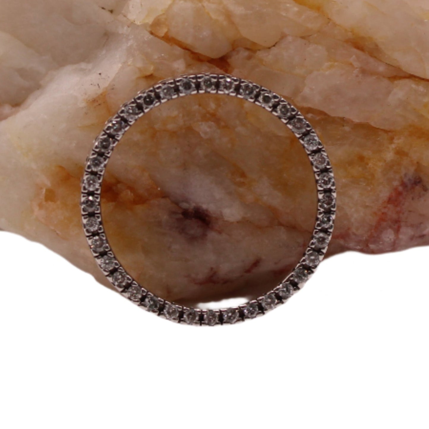 Alwand Vahan 14kt White Gold Diamond 0.50CT Eternity Circle Pendant