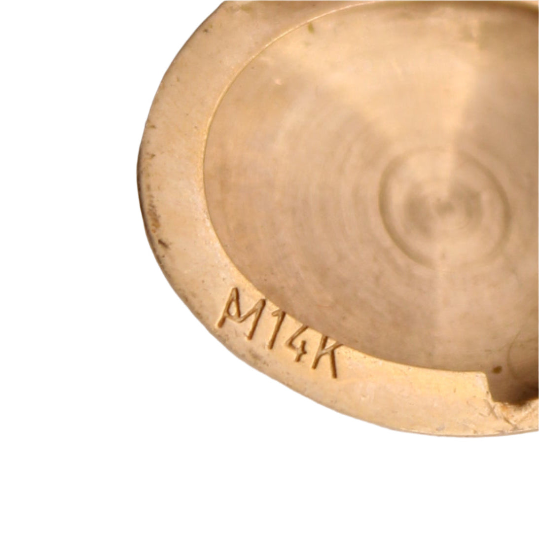 *SOLD* Vintage 14kt Yellow Gold Chevron Art Deco Oval Photo Locket Pendant