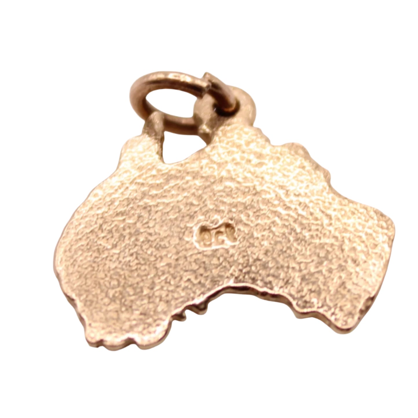 Vintage 9kt Yellow Gold Australia Continent Charm Pendant