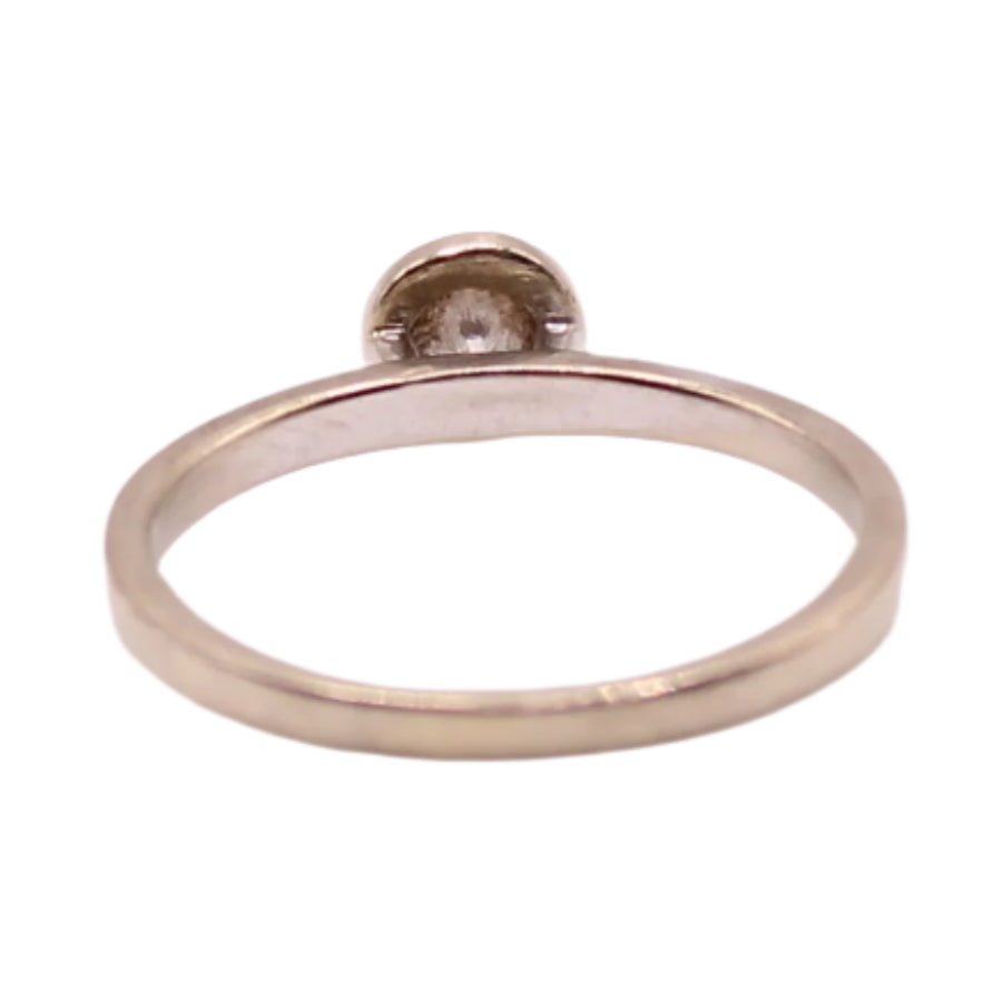 Jared's 10kt White Gold Diamond Bezel Solitaire Stacker Ring