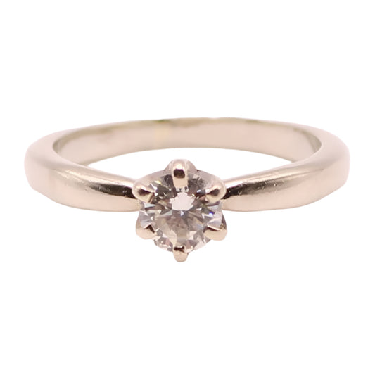 Solstice 14kt White Gold Diamond Round Cut .50 Carat Solitaire Engagement Wedding Ring