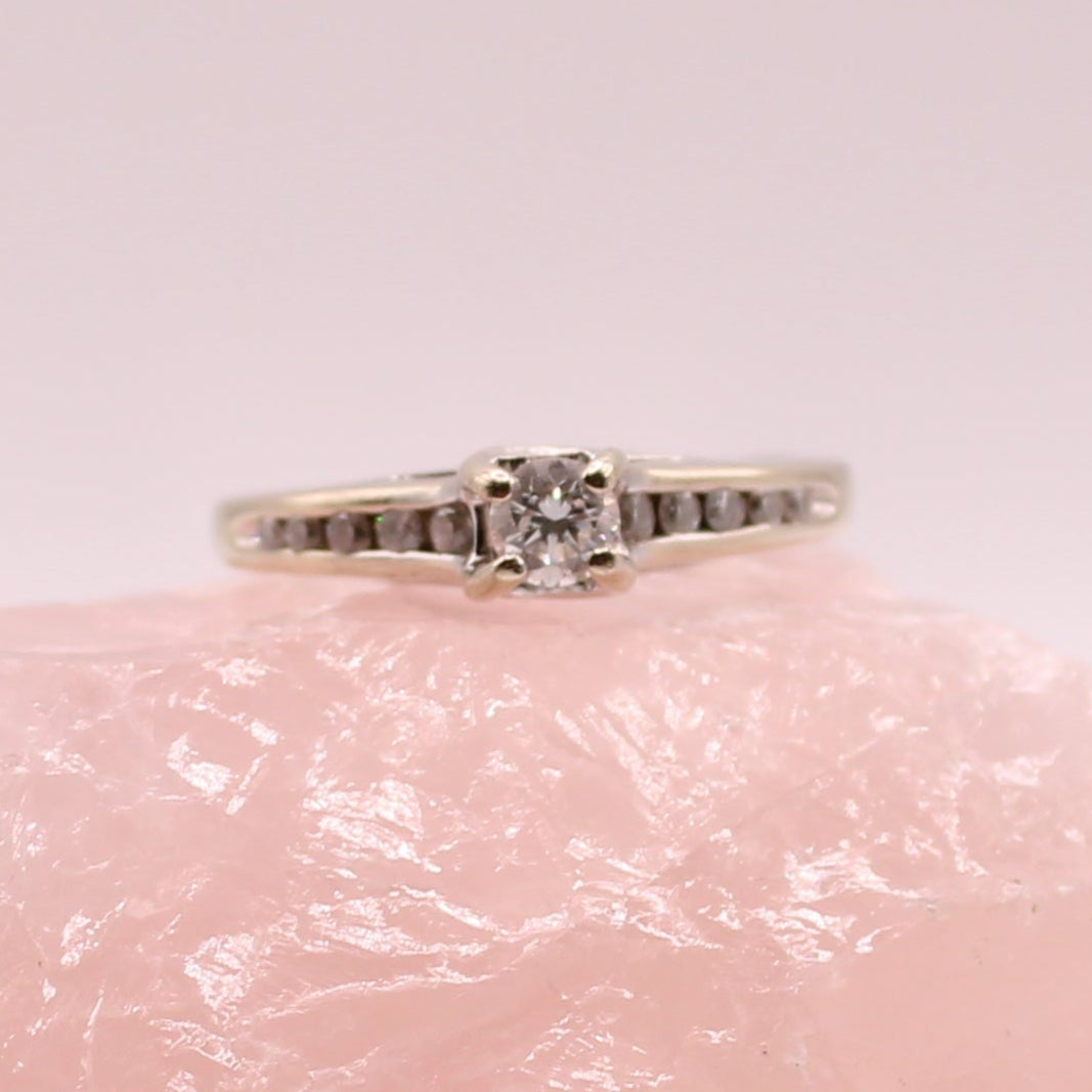 14kt White Gold Diamond 0.35cttw Engagement Wedding Ring Band RJW