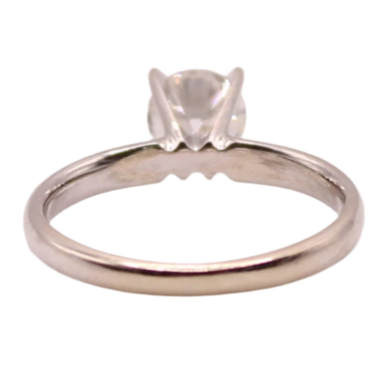 Zales 14kt White Gold Diamond Solitaire Round Cut Engagement Wedding Ring