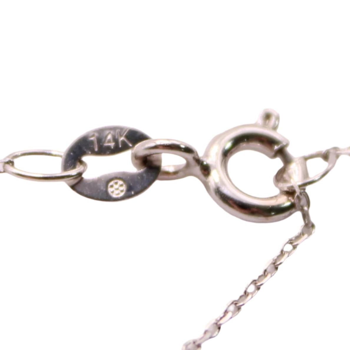 14kt White Gold Diamond Dainty Minimalist Adjustable Chain Necklace