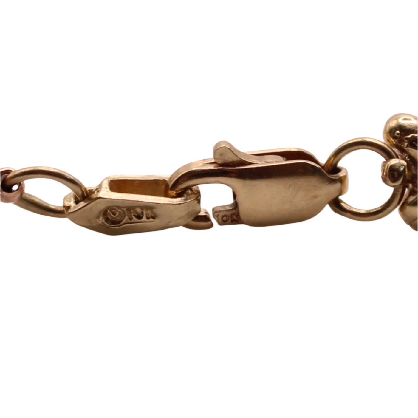 10kt Two Tone Yellow Rose Gold Hugs & Kisses Love Bracelet 6.75"