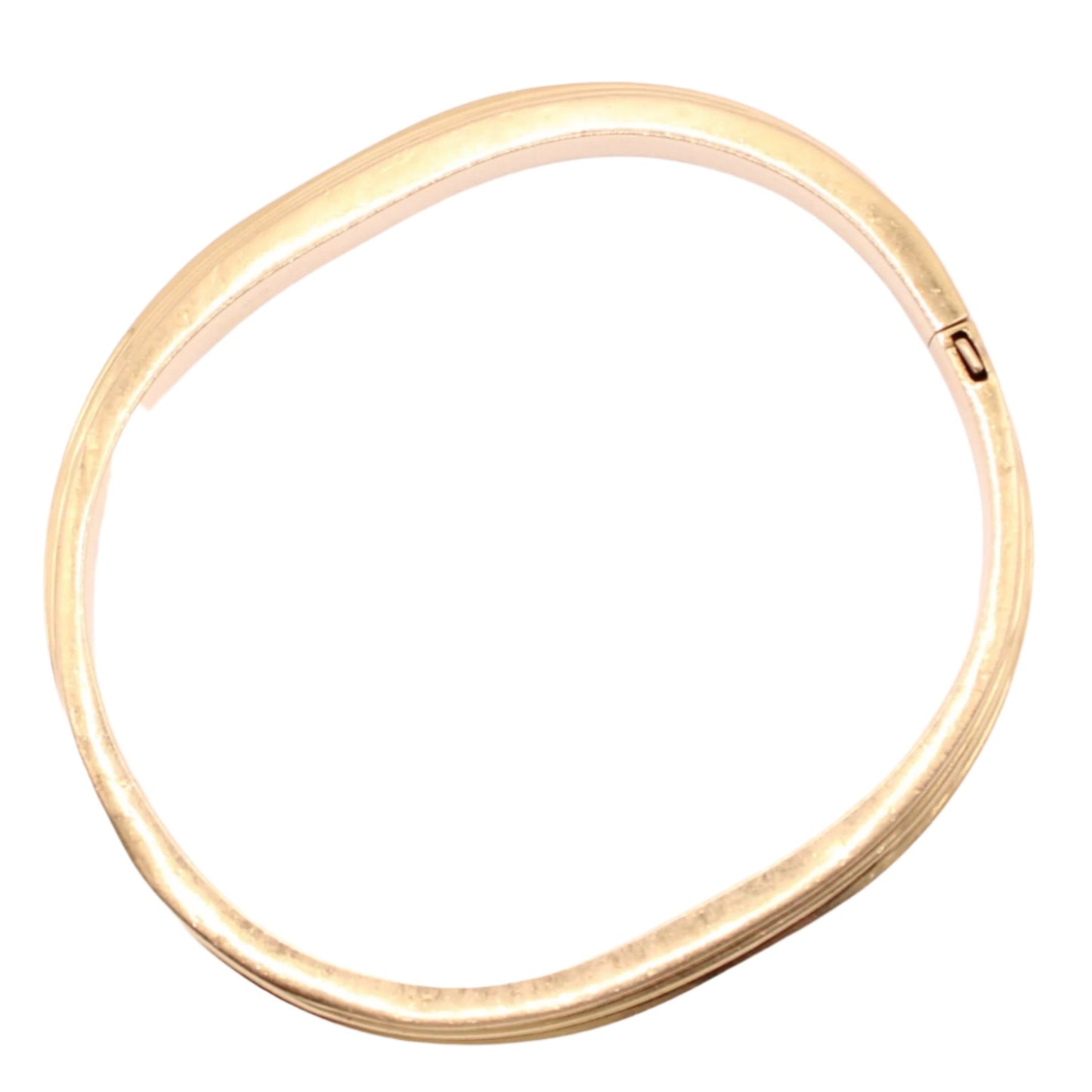 Vintage 14k Yellow Gold Hinged Bangle Bracelet