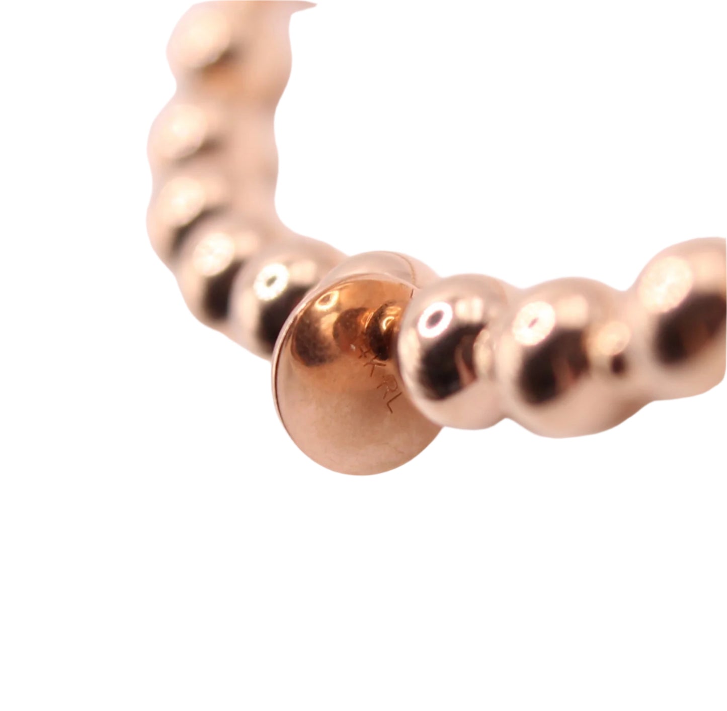 *SOLD* Ralph Lauren 14kt Rose & White Gold Bead Stretch Bracelet 3 Set