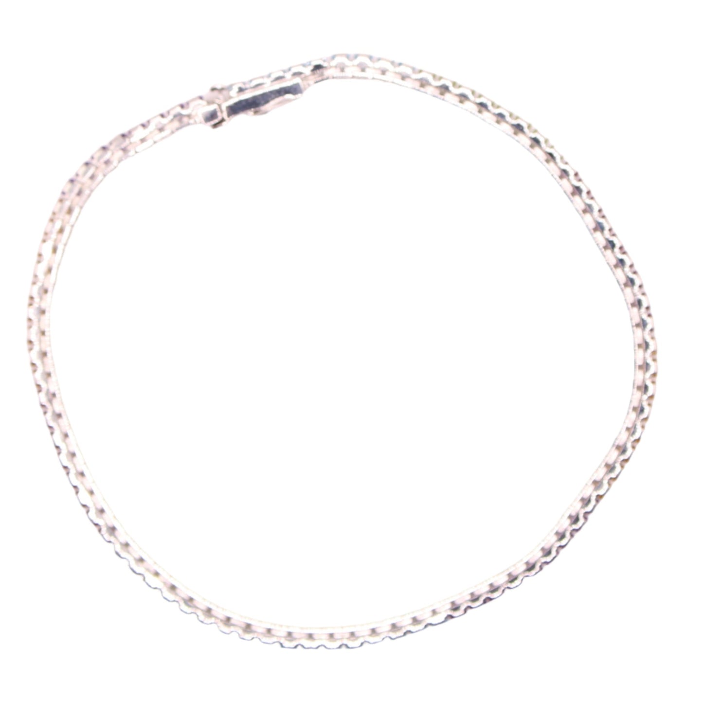 10kt White Gold Rainbow Multi Color Sapphire Tennis Bracelet 7.25"