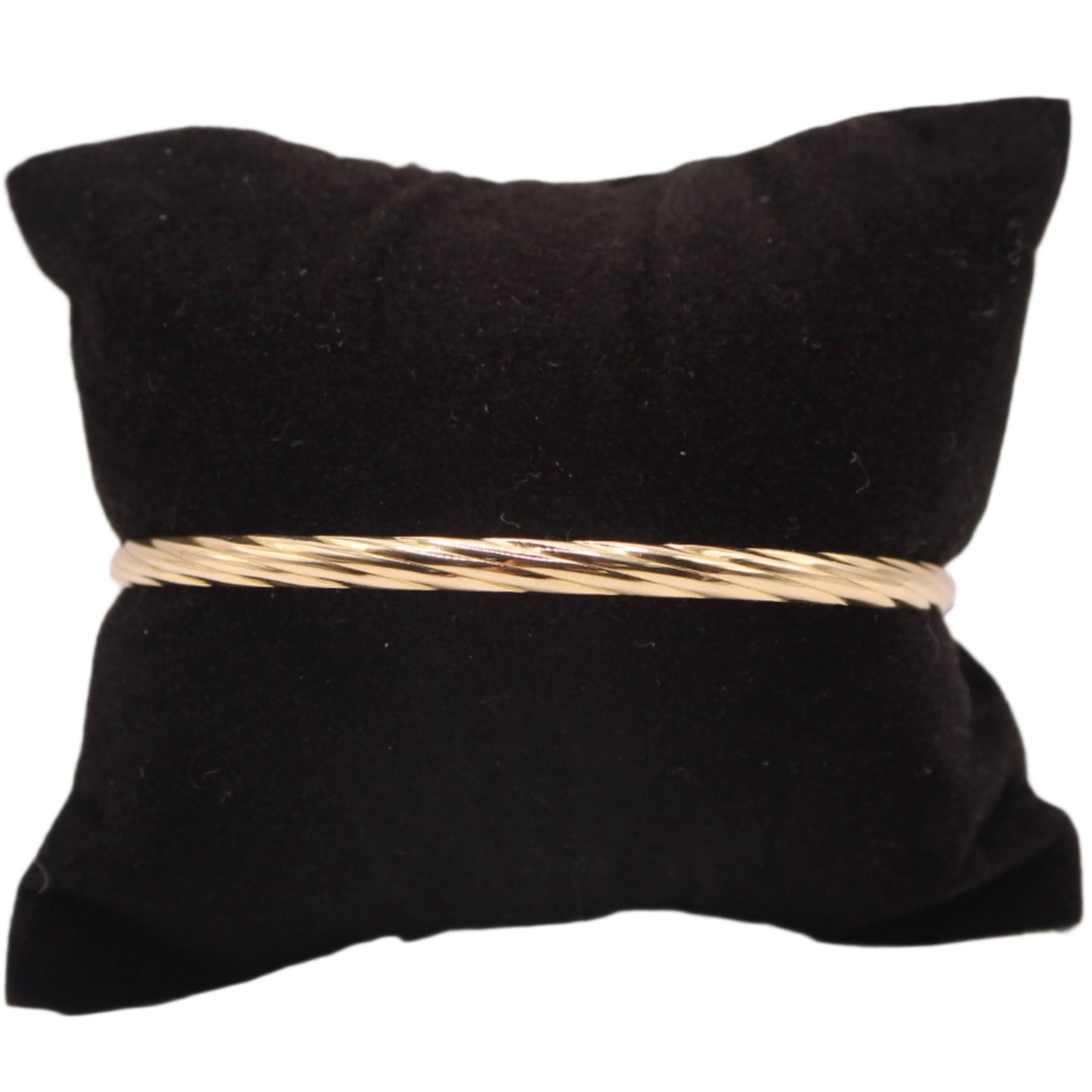 18kt Yellow Gold Atasay Kuyumculuk Twist Cable Style Bangle Bracelet