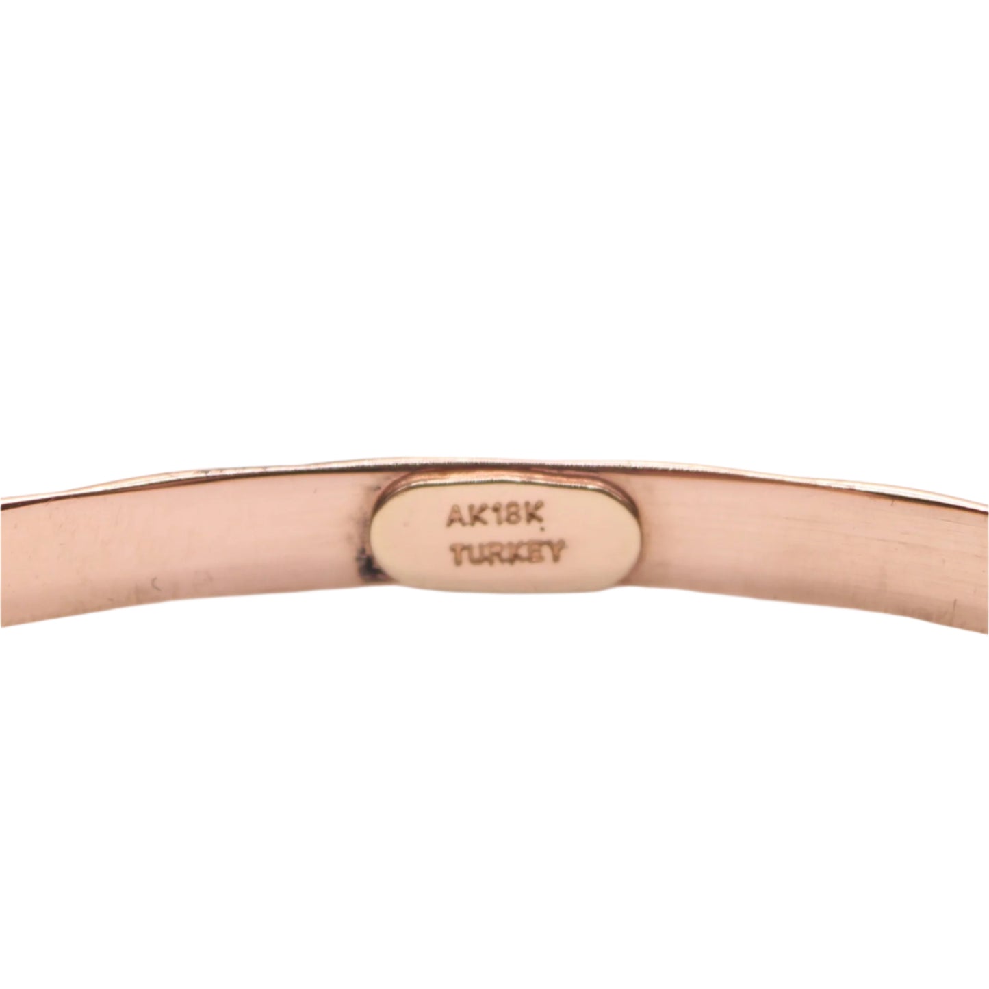 18kt Rose Gold Atasay Kuyumculuk Twist Cable Style Bangle Bracelet