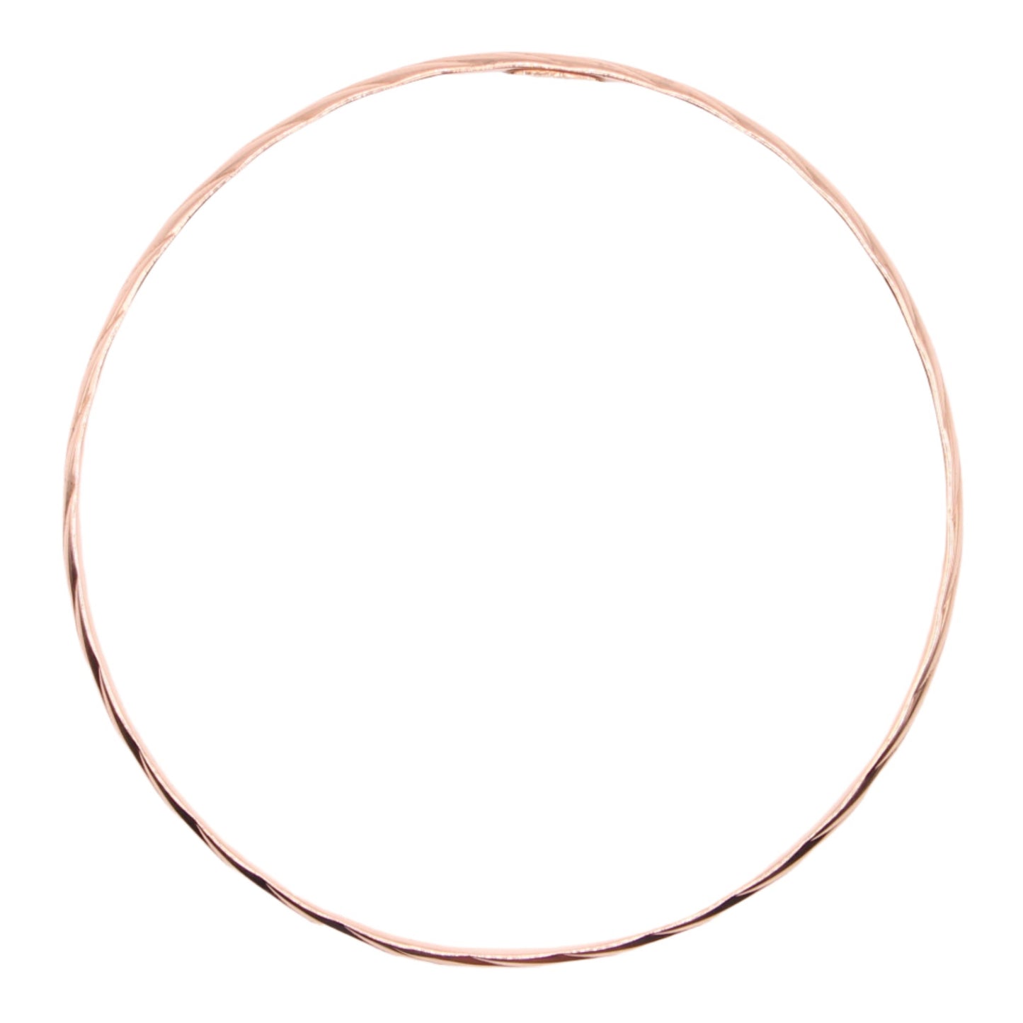 18kt Rose Gold Atasay Kuyumculuk Twist Cable Style Bangle Bracelet