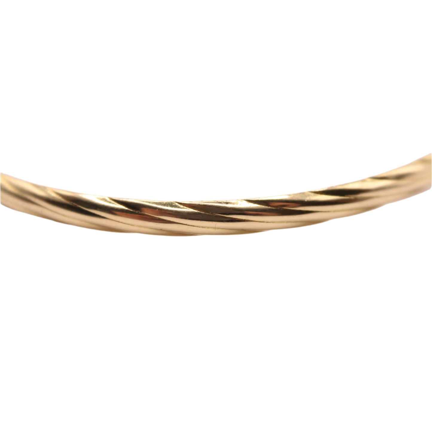 18kt Yellow Gold Atasay Kuyumculuk Twist Cable Style Bangle Bracelet