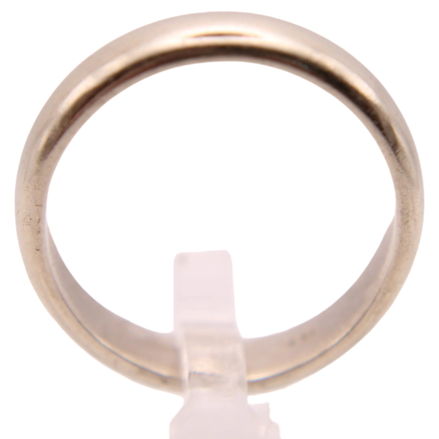 Vintage 14kt White Gold Plain Wedding Band Thumb Pinky Ring