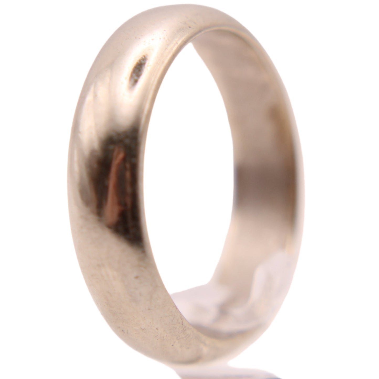 Vintage 14kt White Gold Plain Wedding Band Thumb Pinky Ring