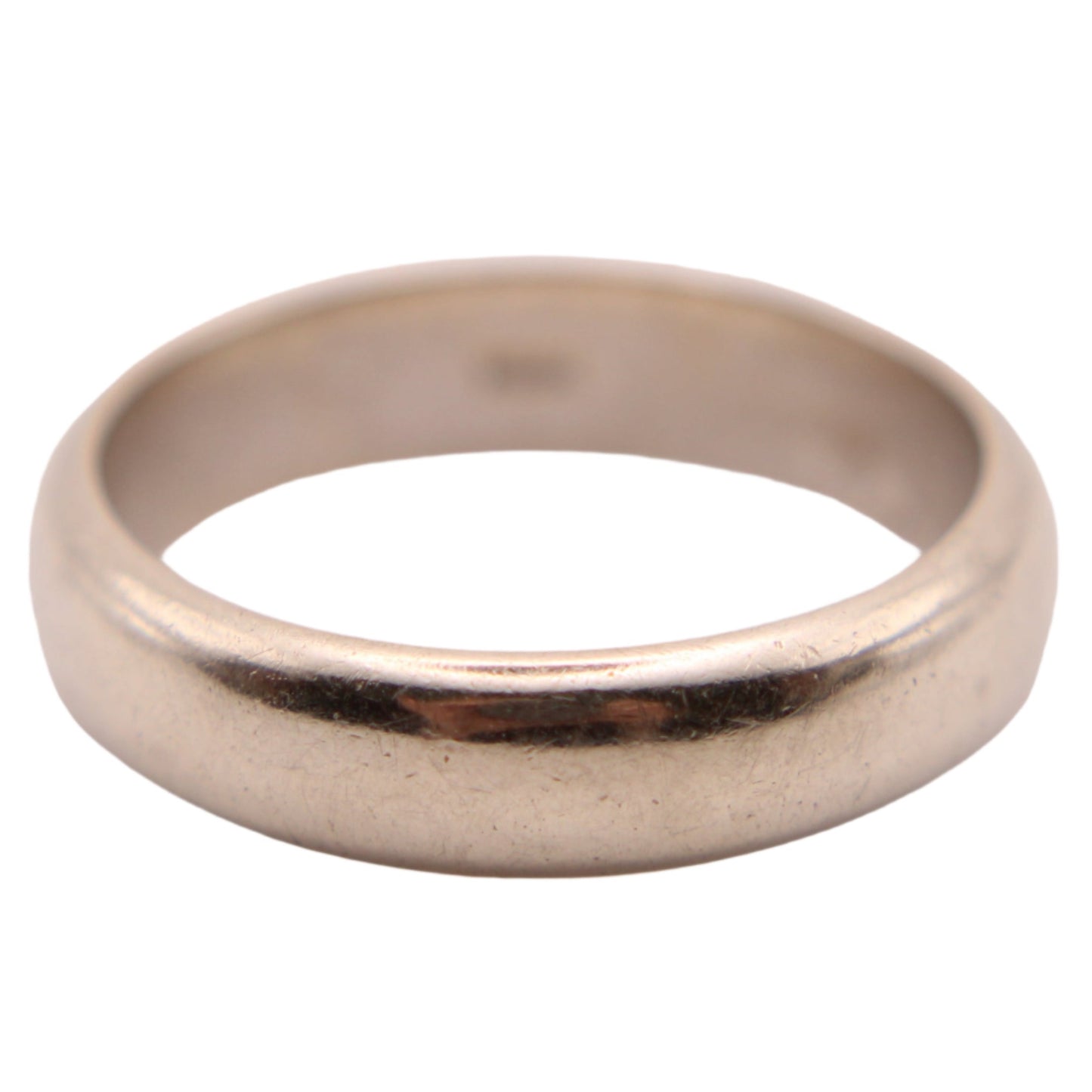 Vintage 14kt White Gold Plain Wedding Band Thumb Pinky Ring