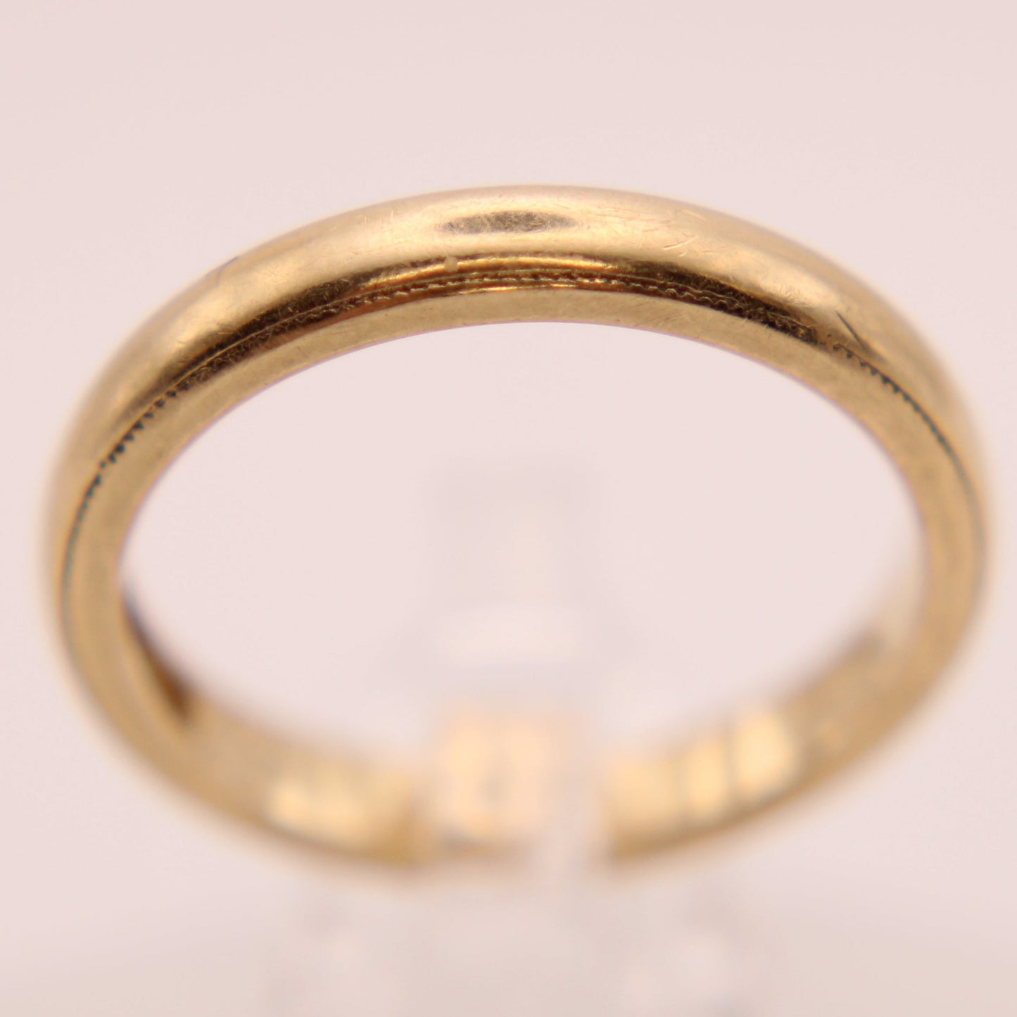 Vintage 18kt Yellow Gold Plain Stacker Minimalist Band Wedding or Pinky Ring