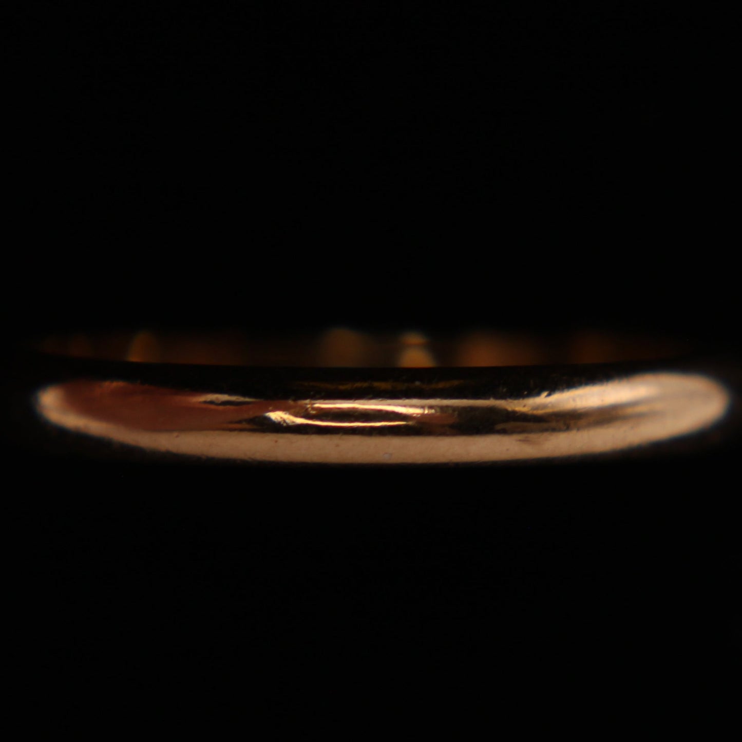 Vintage 14kt Yellow Gold Plain Stacker Minimalist Band Wedding or Thumb Ring