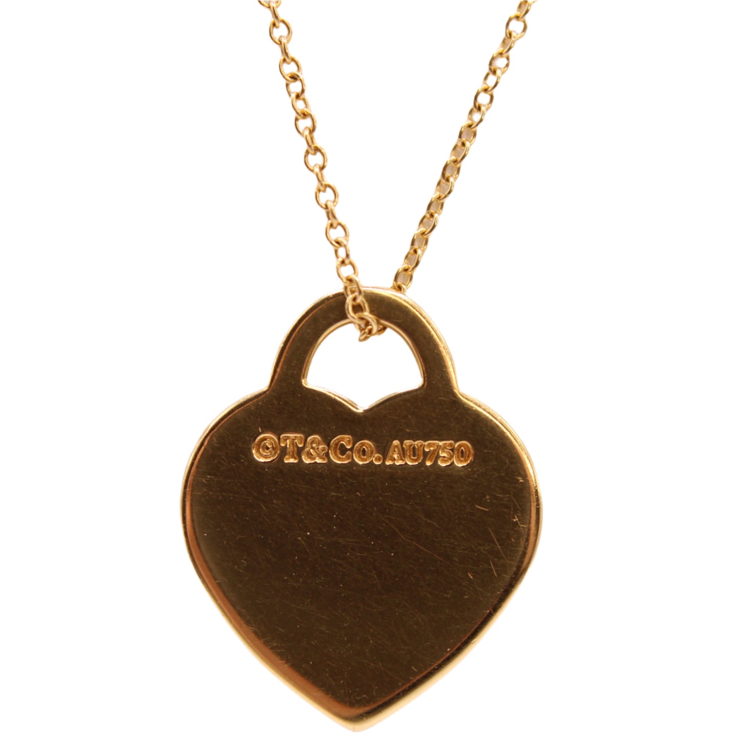 Tiffany & Company 18kt Yellow Gold Return To Heart Tag Chain Necklace 16"