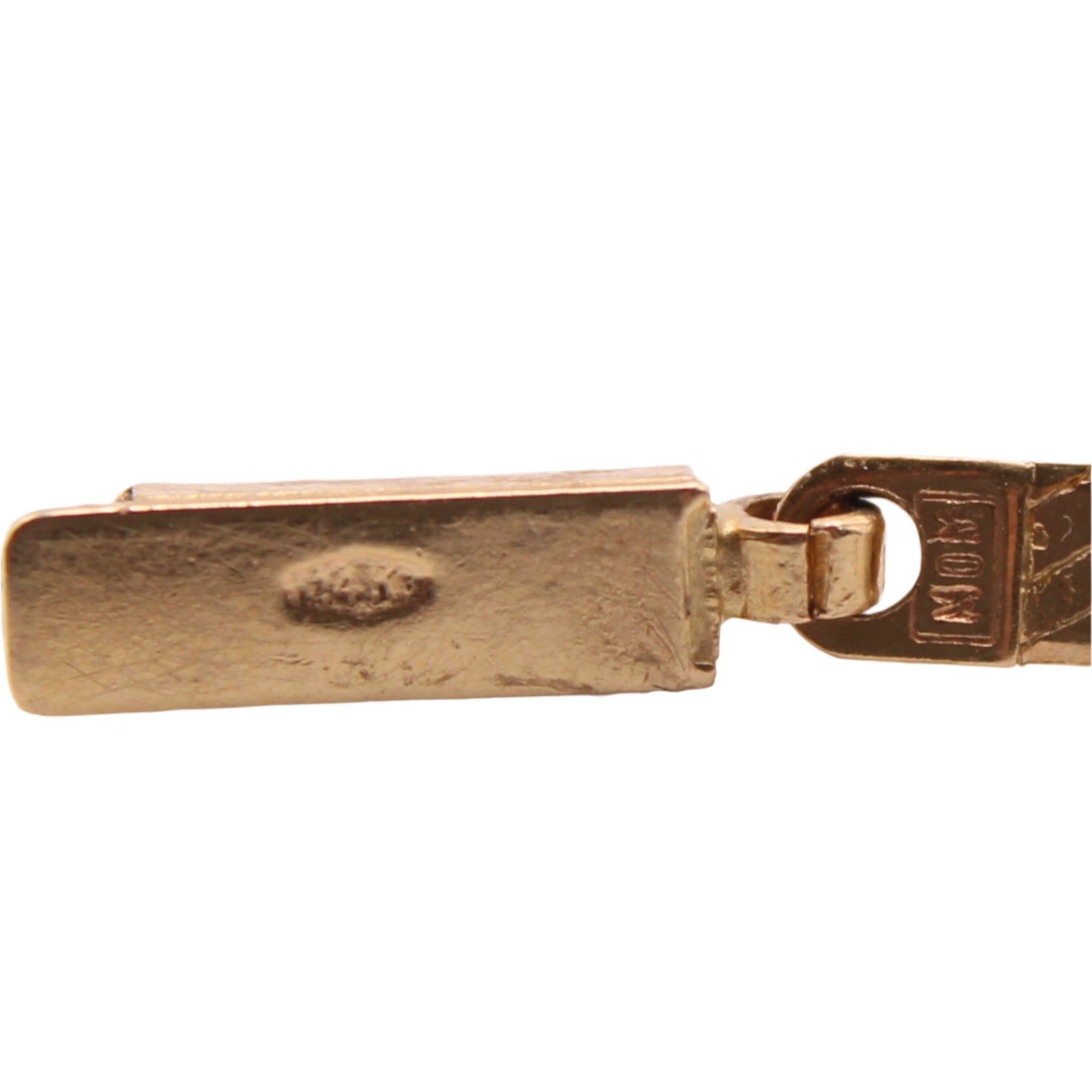 Vintage 14kt Yellow Gold Flat Herringbone Link Necklace 16.3"