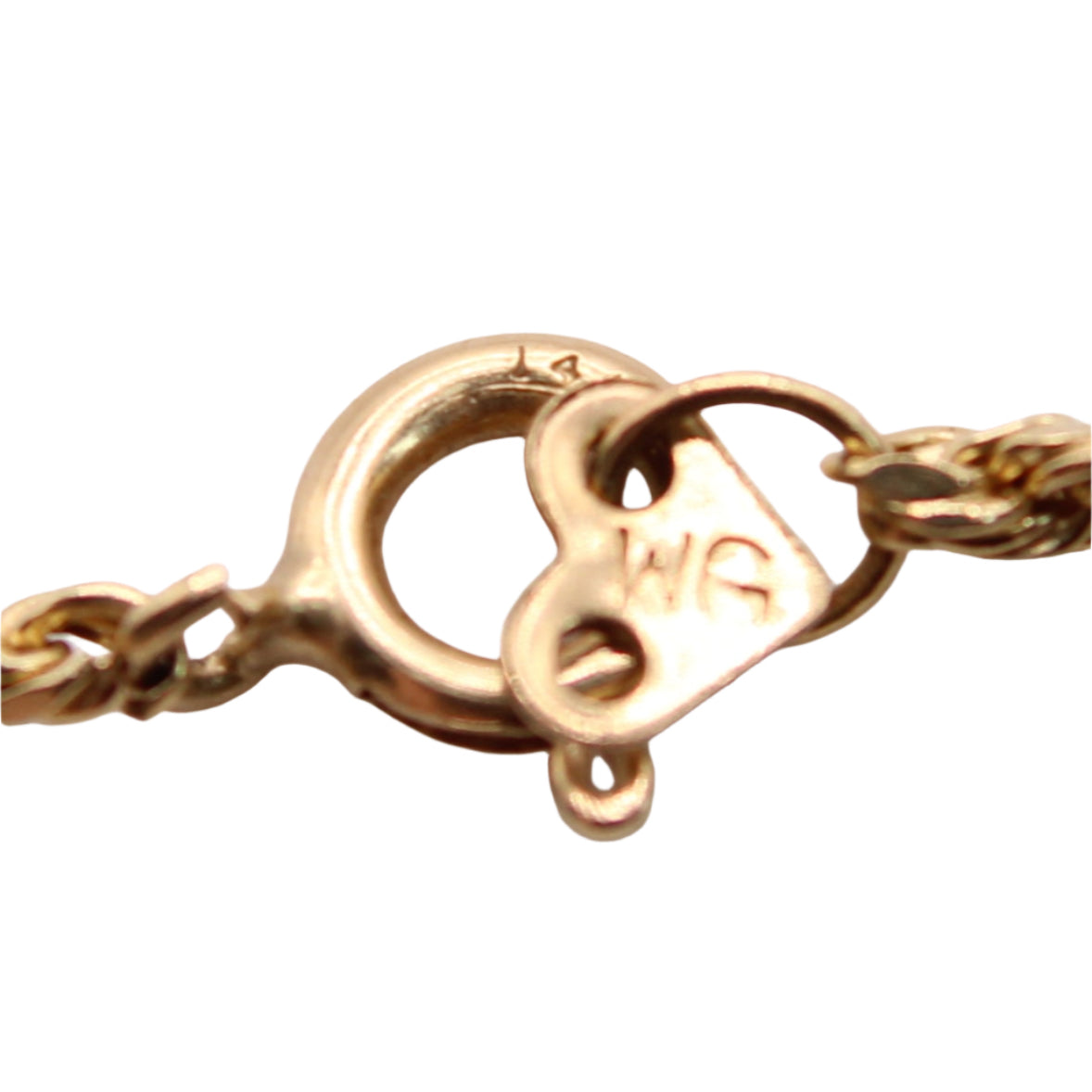 14kt Yellow Gold Rope Twist Adjustable Chain Link Necklace