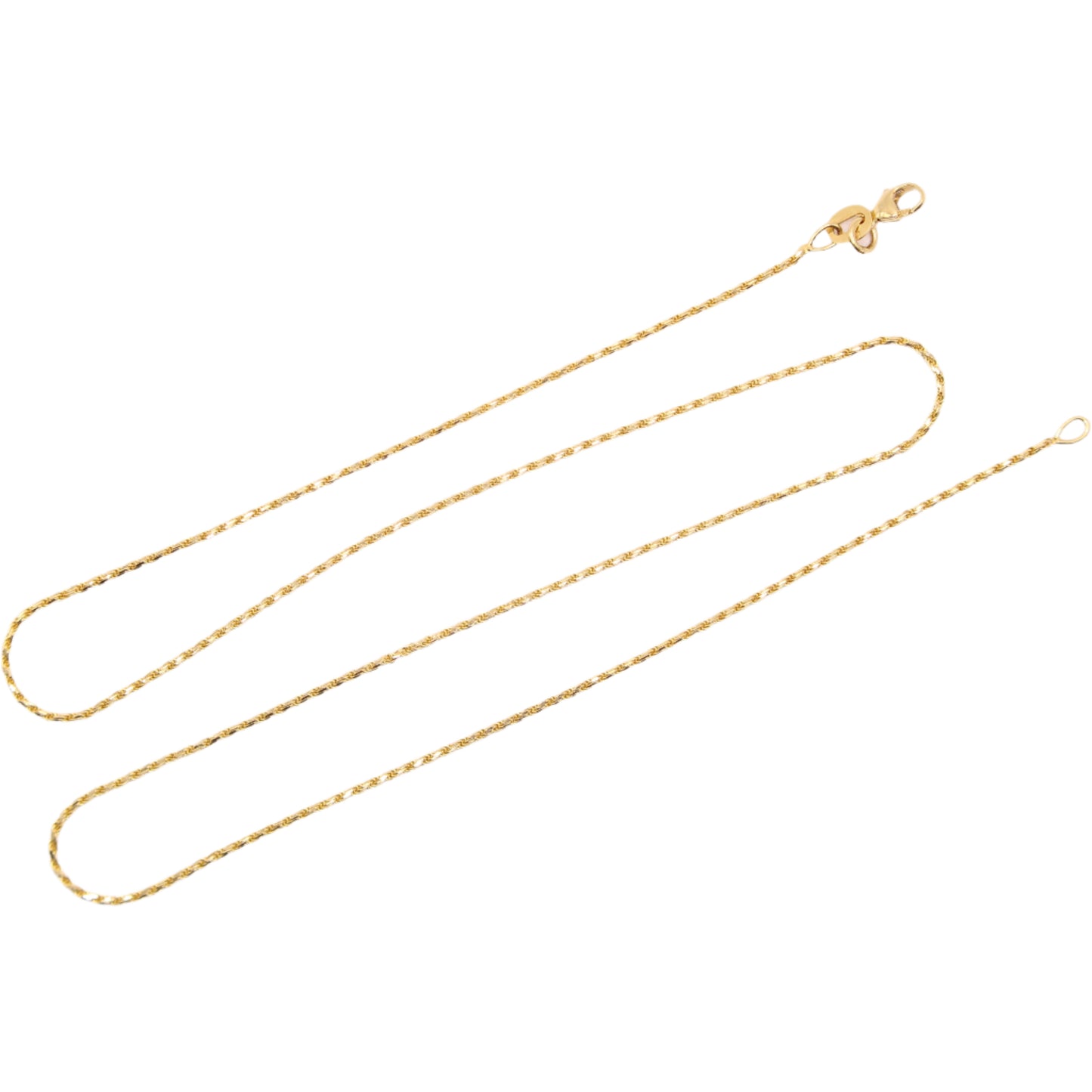 14kt Yellow Gold Classic Rope Twist Chain Link Necklace 18"