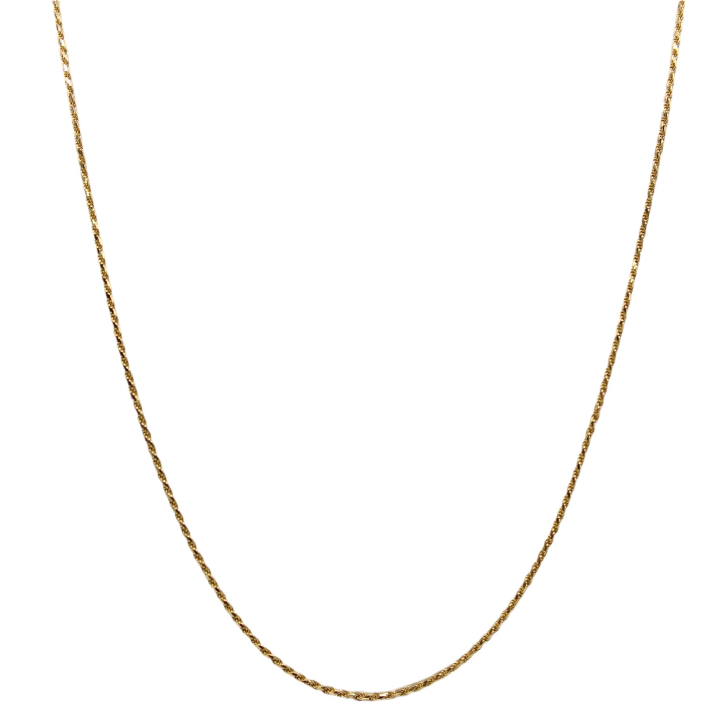 14kt Yellow Gold Classic Rope Twist Chain Link Necklace 18"