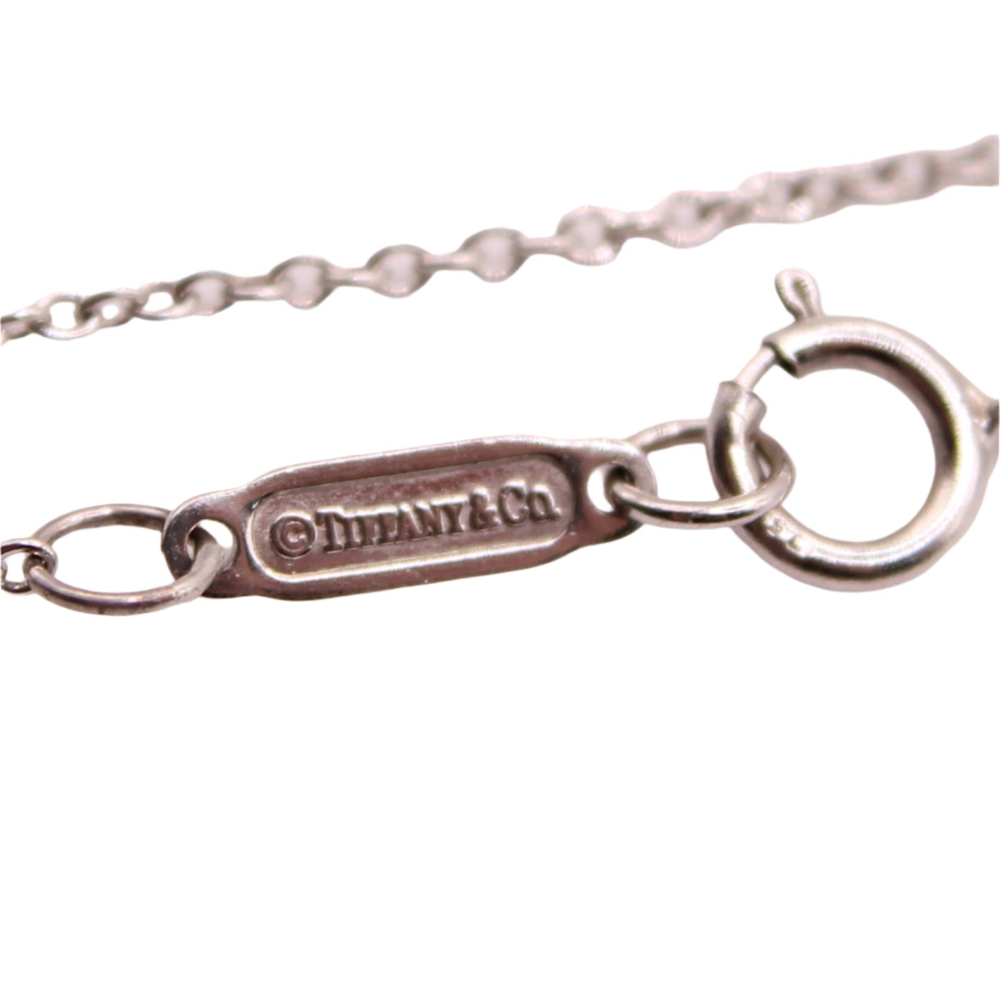 Tiffany & Co 18kt White Gold Pink Sapphire Garnet Fringe Art Deco Chain Necklace