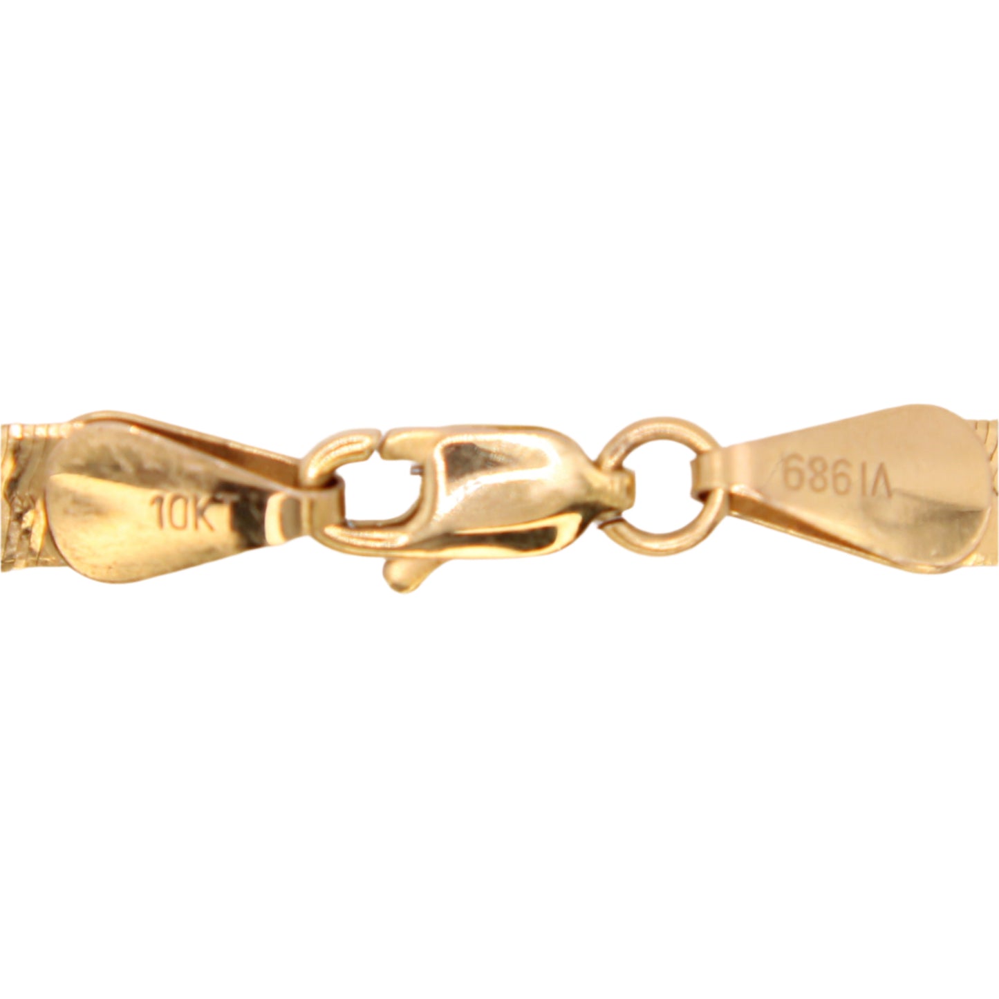 10kt Yellow Gold Flat Herringbone Liquid Gold Chain Necklace 18"