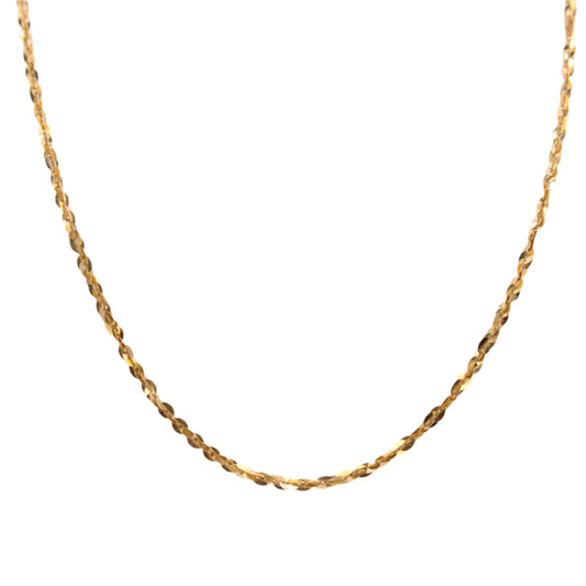 Ralph Lauren 14kt Yellow Gold Twisted Fancy Sequin Chain Link Necklace 22"