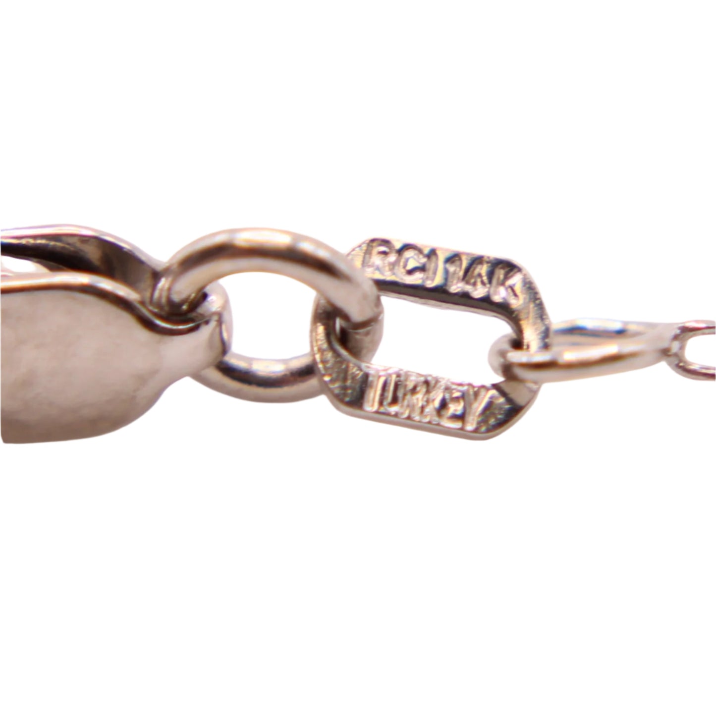 14kt White Gold Diamond Pave Vertical Bar Pendant Wheat Chain Necklace