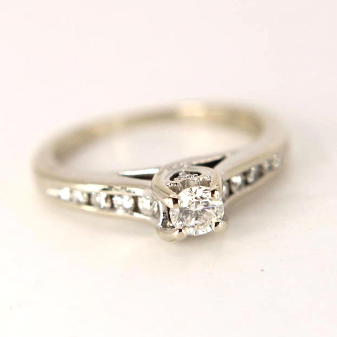 14kt White Gold Diamond 0.35cttw Engagement Wedding Ring Band RJW