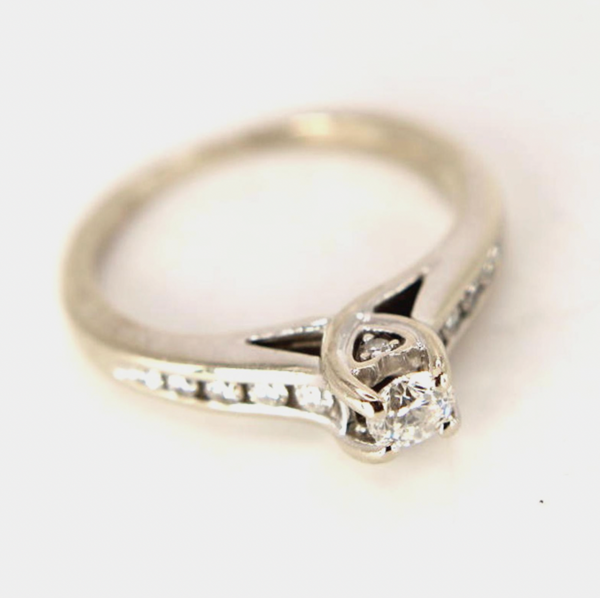 14kt White Gold Diamond 0.35cttw Engagement Wedding Ring Band RJW