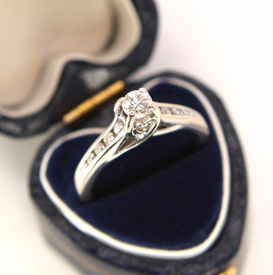 14kt White Gold Diamond 0.35cttw Engagement Wedding Ring Band RJW