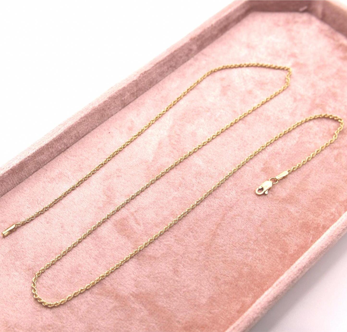 Oroamerica 14kt Yellow Gold Classic Rope Twist Chain Link Necklace